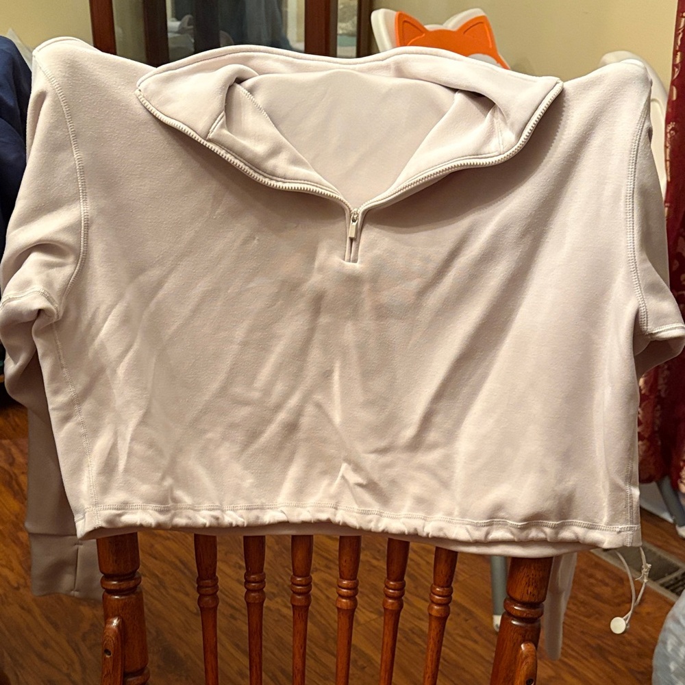 Yogalicious Light Gray Half-Zip Jacket